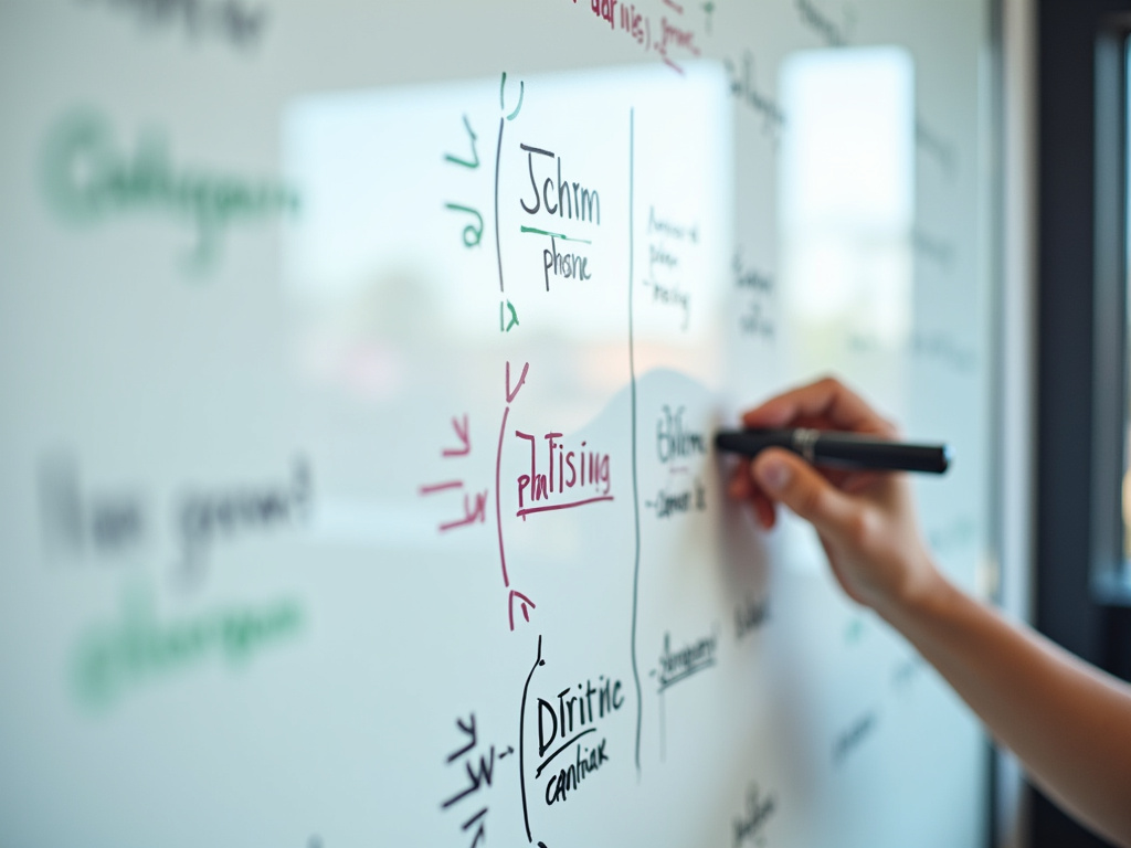 Brainstorming whiteboard — BlckPanda brand agency