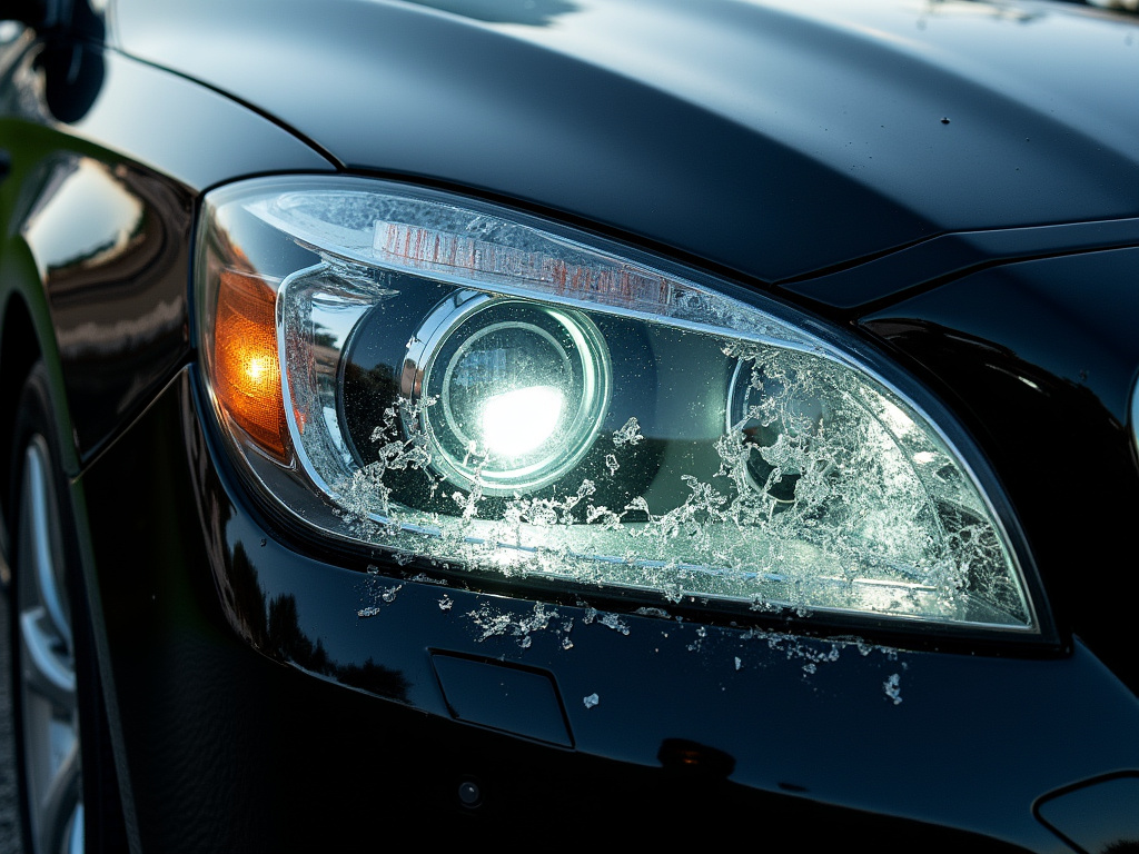 Broken headlight glass — los angeles hit and run accident lawyer