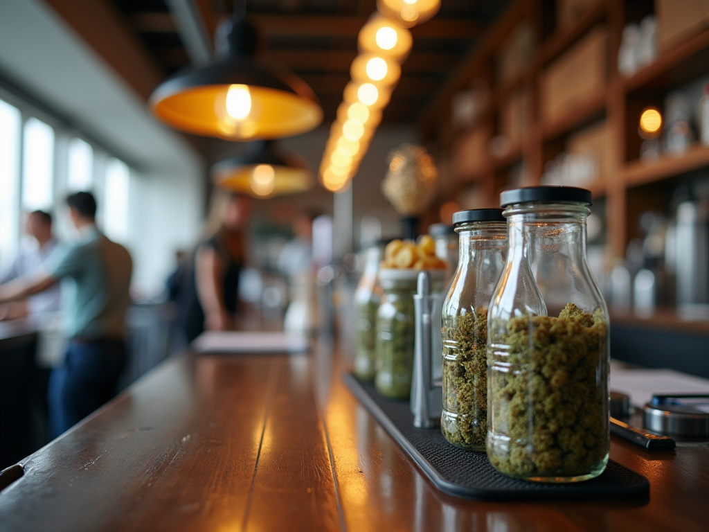 Budtender counter — cannabis dispensary Hermon Maine