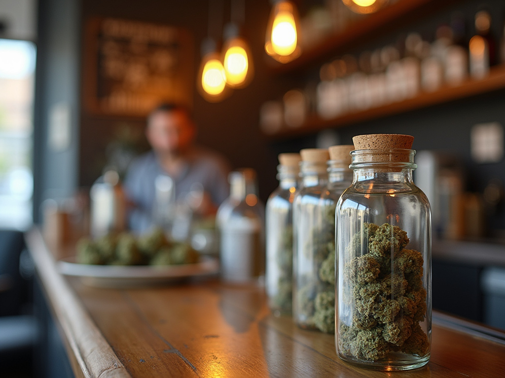 Budtender counter — cannabis dispensary Maine
