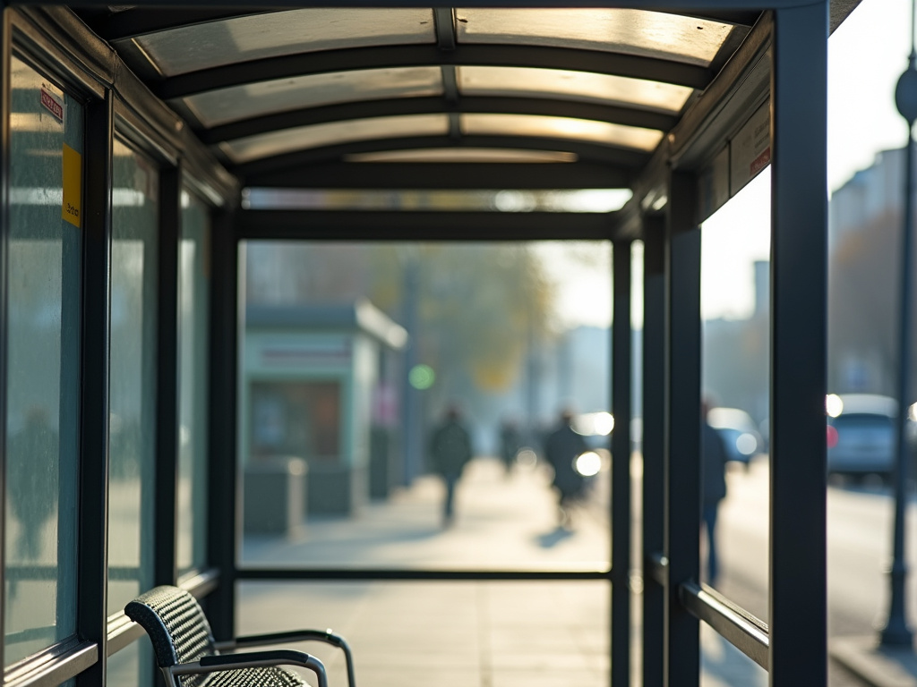 Bus shelter — bus station solar lighting