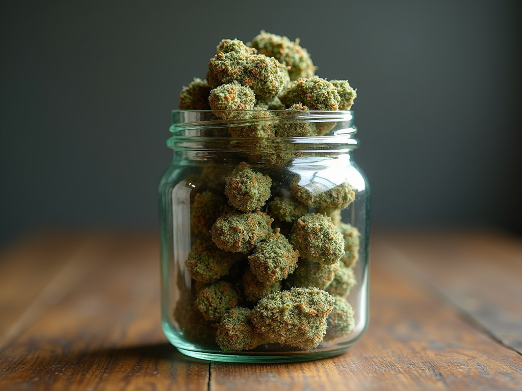 Cannabis buds jar — cannabis dispensary Maine