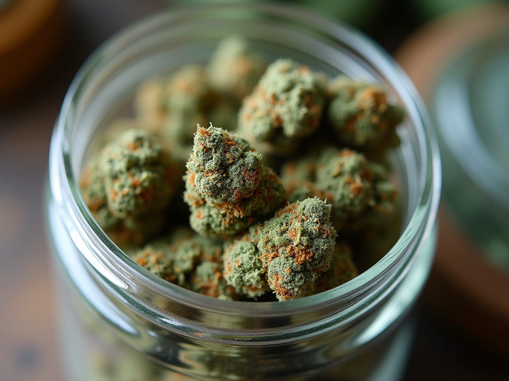 Cannabis buds jar — cannabis dispensary Maine