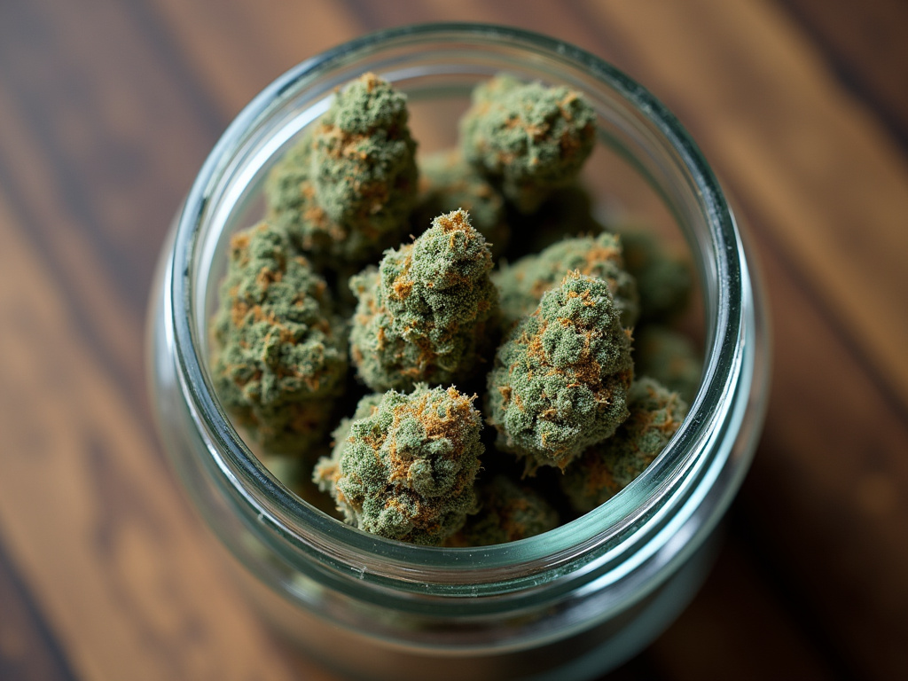 Cannabis buds jar — cannabis dispensary Maine