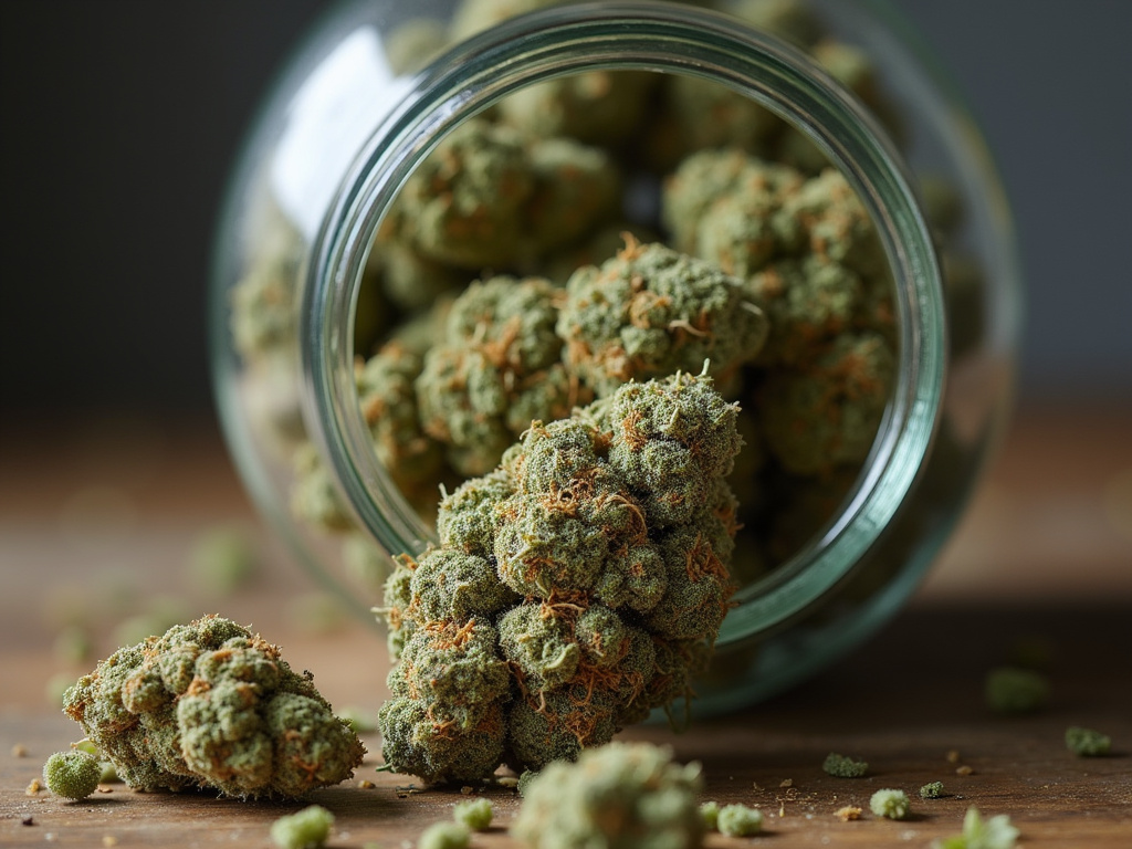 Cannabis buds jar — cannabis dispensary Maine