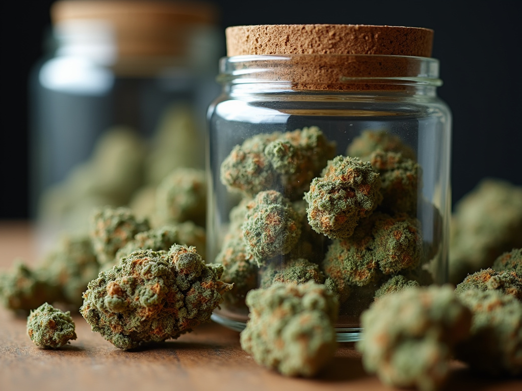 Cannabis buds jar — cannabis dispensary Orono Maine