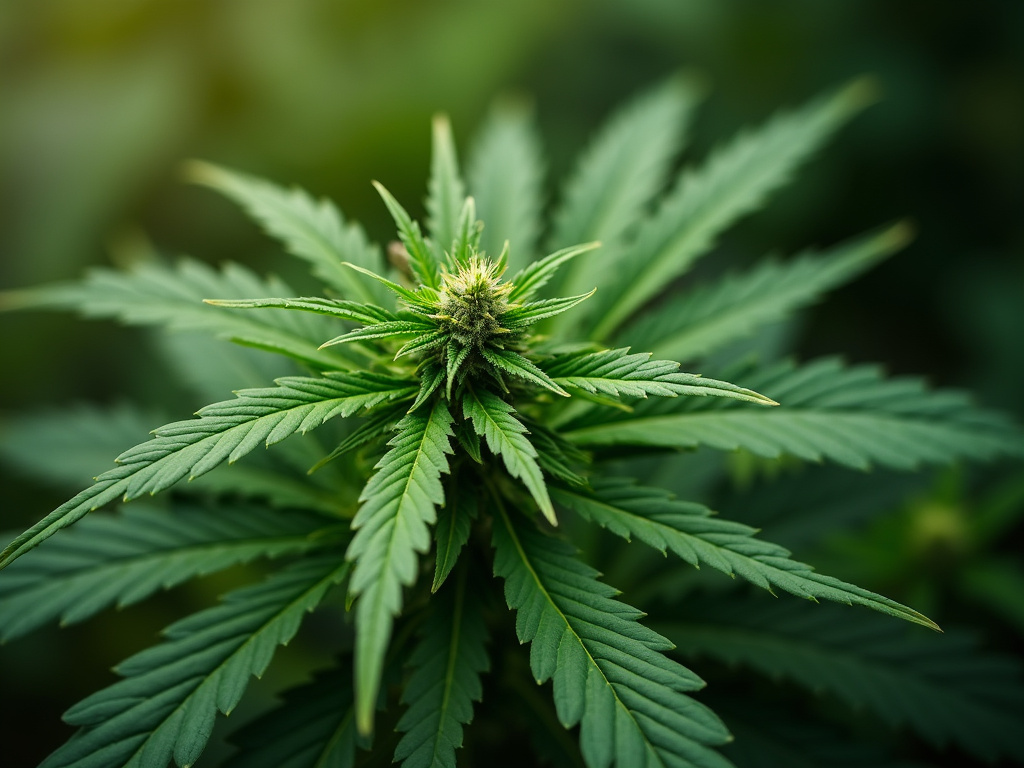 Cannabis leaf — sativa strains