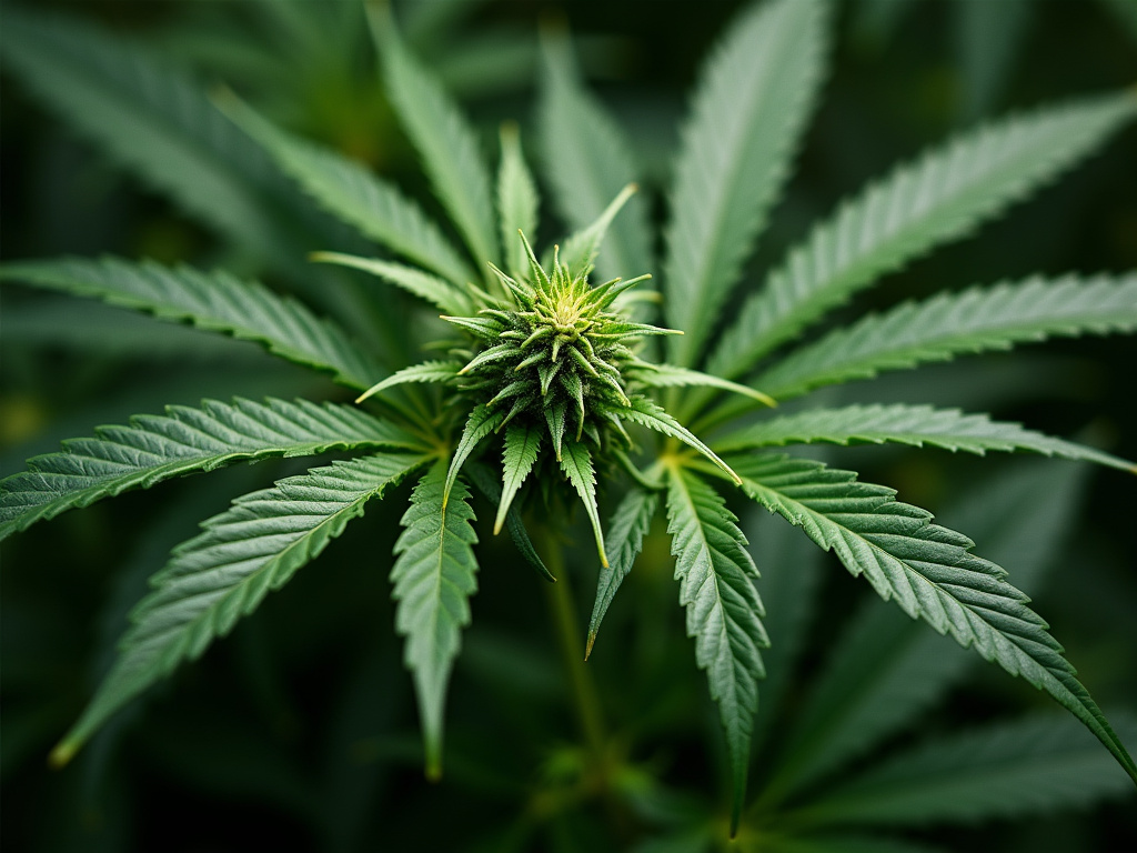 Cannabis leaves — sativa strains