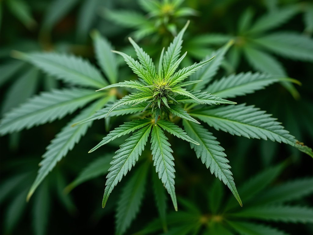 Cannabis leaves — sativa strains