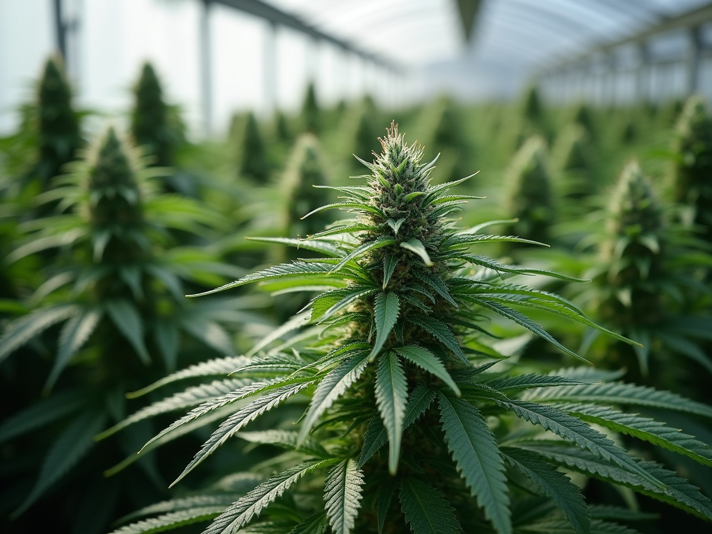 Cannabis plants greenhouse — hybrid strains