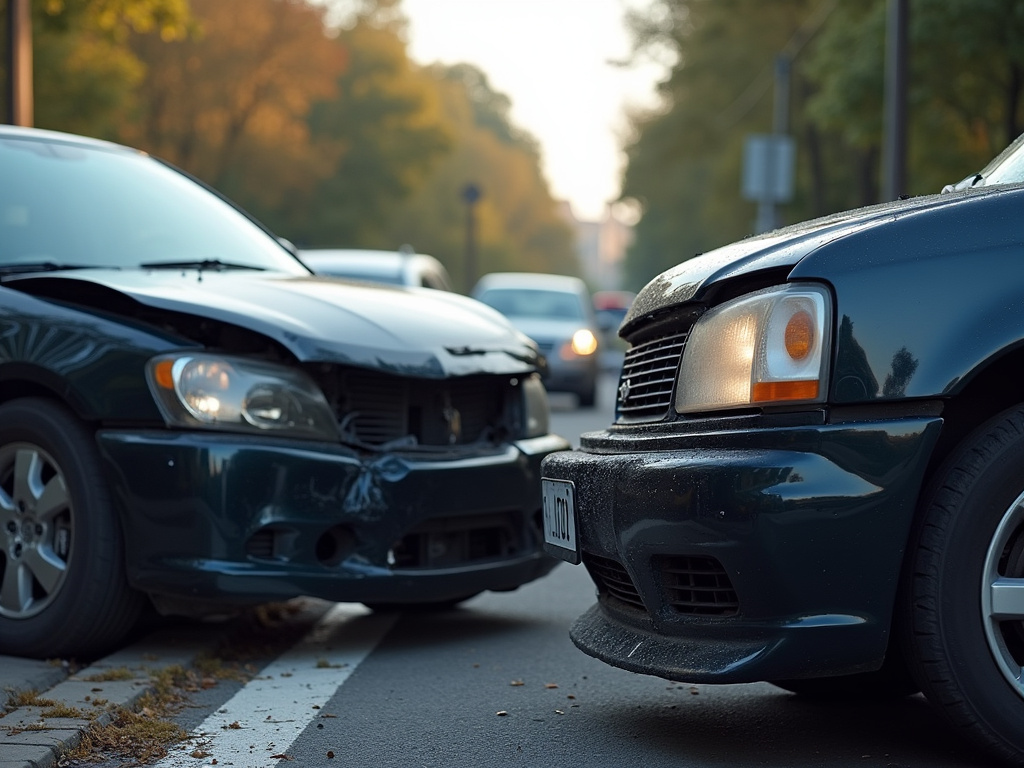 Car accident scene — los angeles rideshare accident lawyer