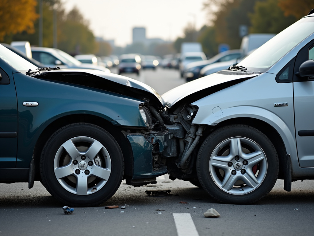 Car accident scene — los angeles rideshare accident lawyer