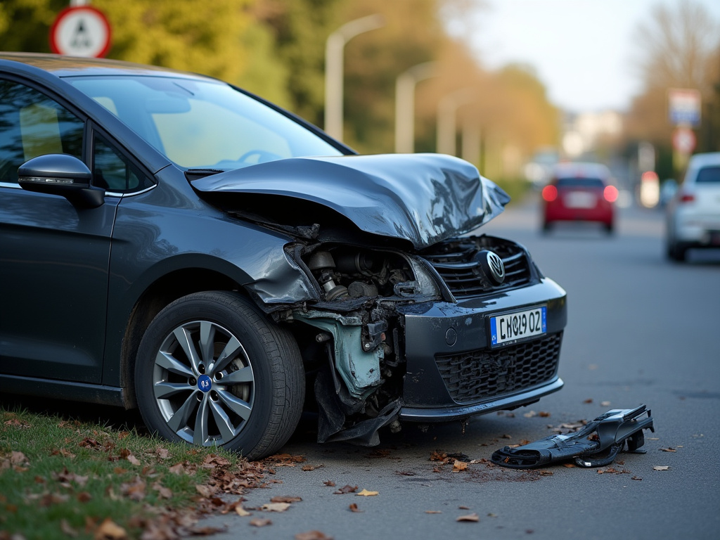 Car accident scene — los angeles rideshare accident lawyer