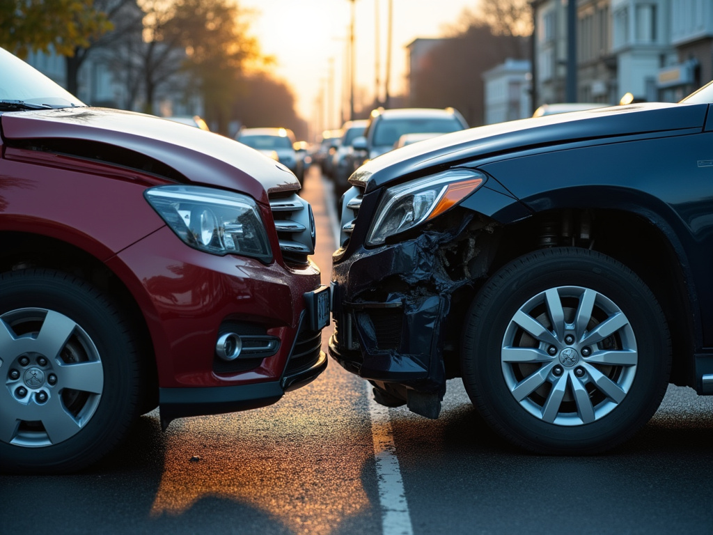 Car accident scene — los angeles rideshare accident lawyer