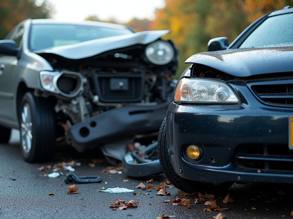 Car accident wreckage — los angeles distracted driving accident lawyer