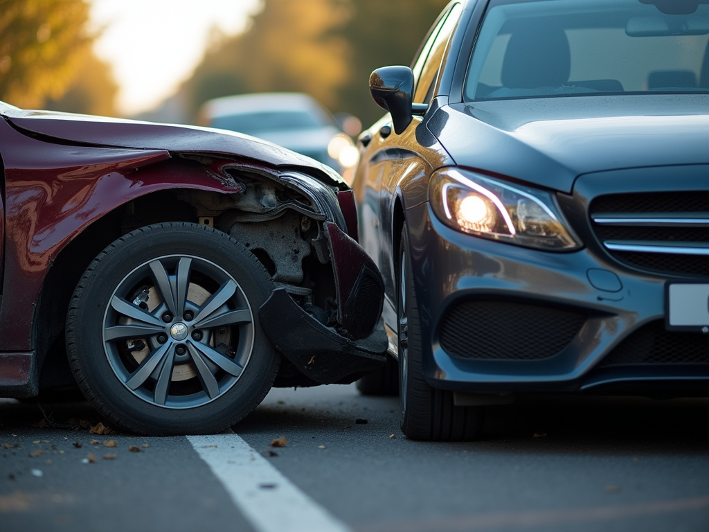 Car crash scene — los angeles distracted driving accident lawyer