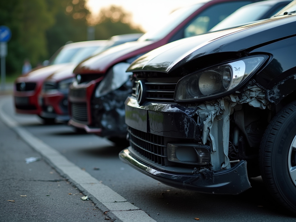 Car crash scene — los angeles distracted driving accident lawyer