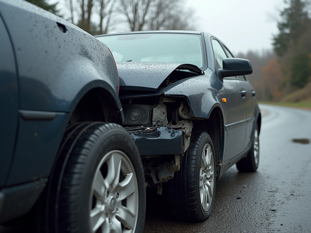 Car crash scene โ los angeles distracted driving accident lawyer