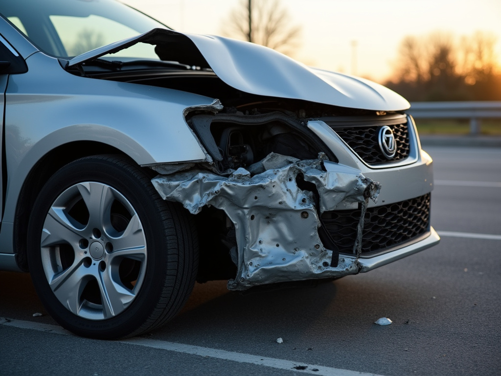 Car crash scene — los angeles distracted driving accident lawyer