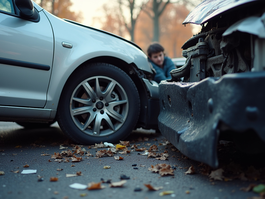 Car crash scene — los angeles distracted driving accident lawyer