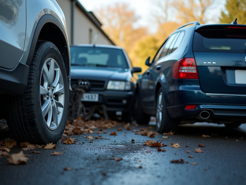 Car crash scene — los angeles rideshare accident lawyer