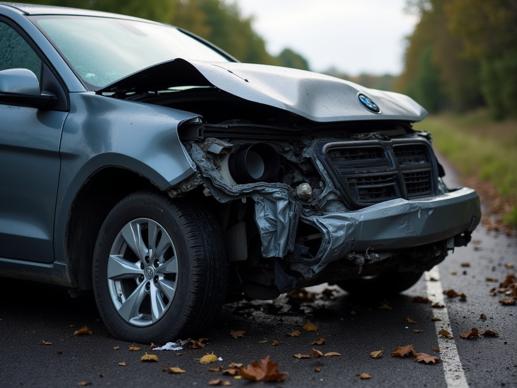 Car crash wreckage — accident lawyer phoenix