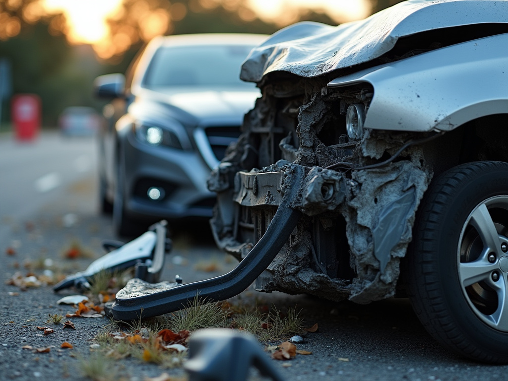 Car crash wreckage — accident lawyer phoenix