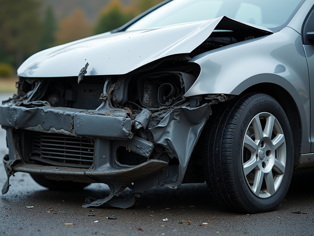 Car crash wreckage — accident lawyer phoenix