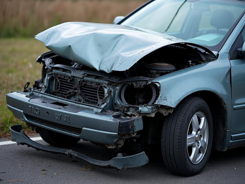 Car crash wreckage — accident lawyer phoenix