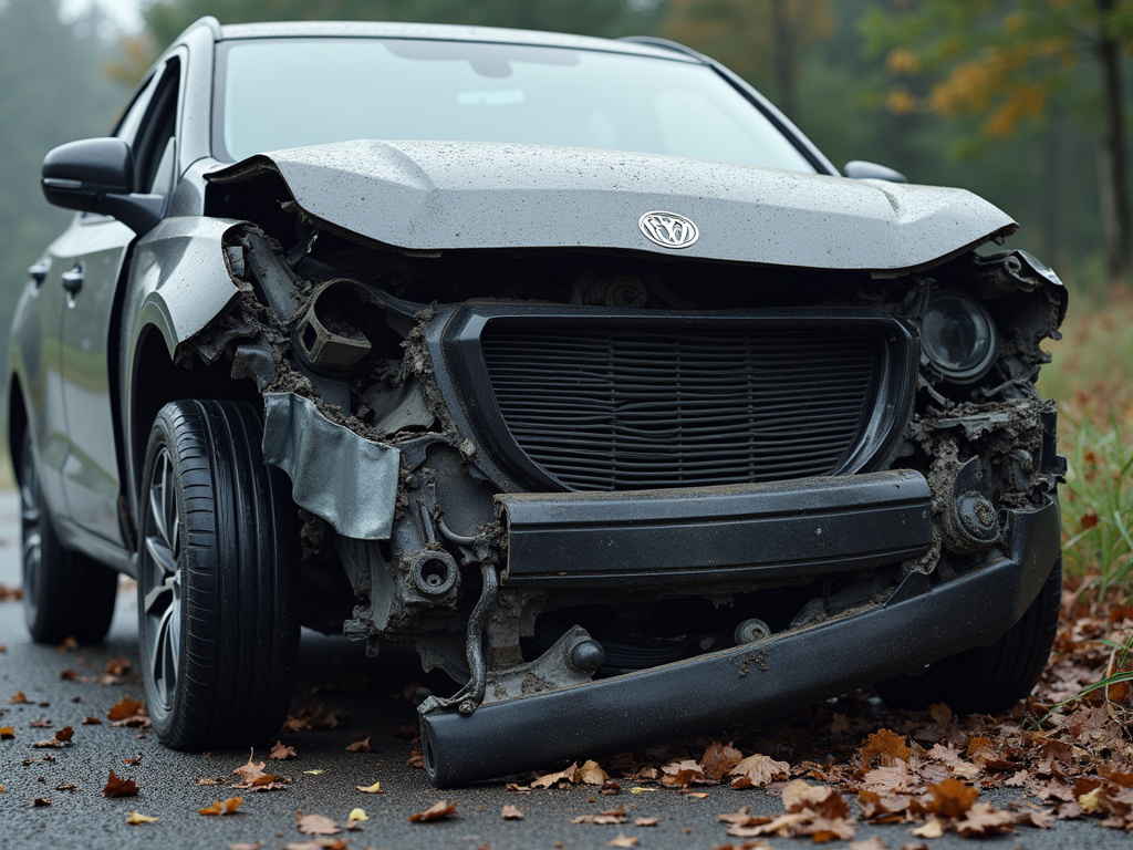 Car crash wreckage — accident lawyer phoenix