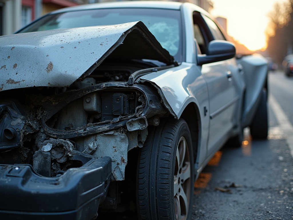 Car crash wreckage — los angeles car accident lawyer