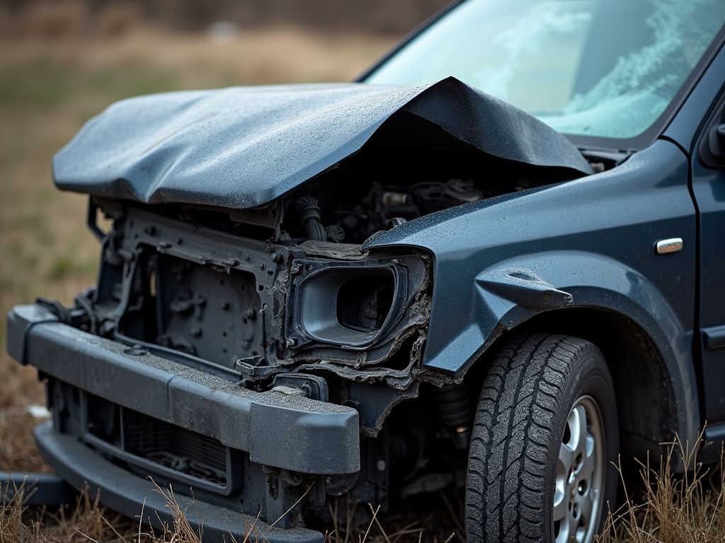 Car crash wreckage — los angeles car accident lawyer