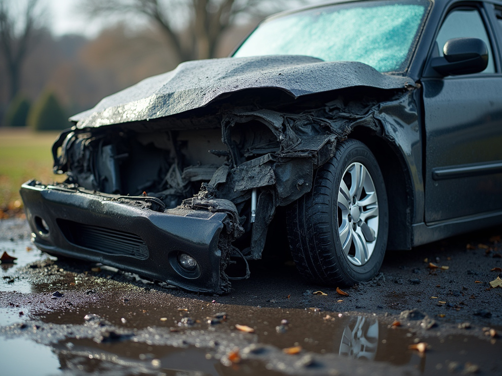 Car crash wreckage — los angeles car accident lawyer