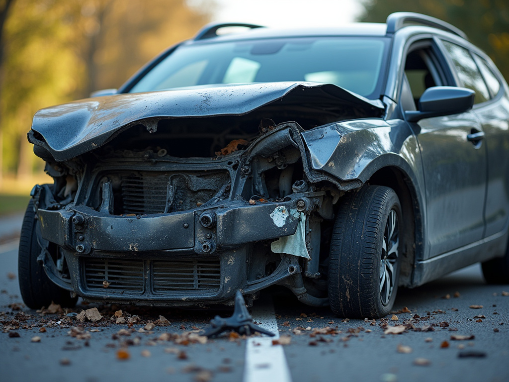 Car crash wreckage — los angeles car accident lawyer