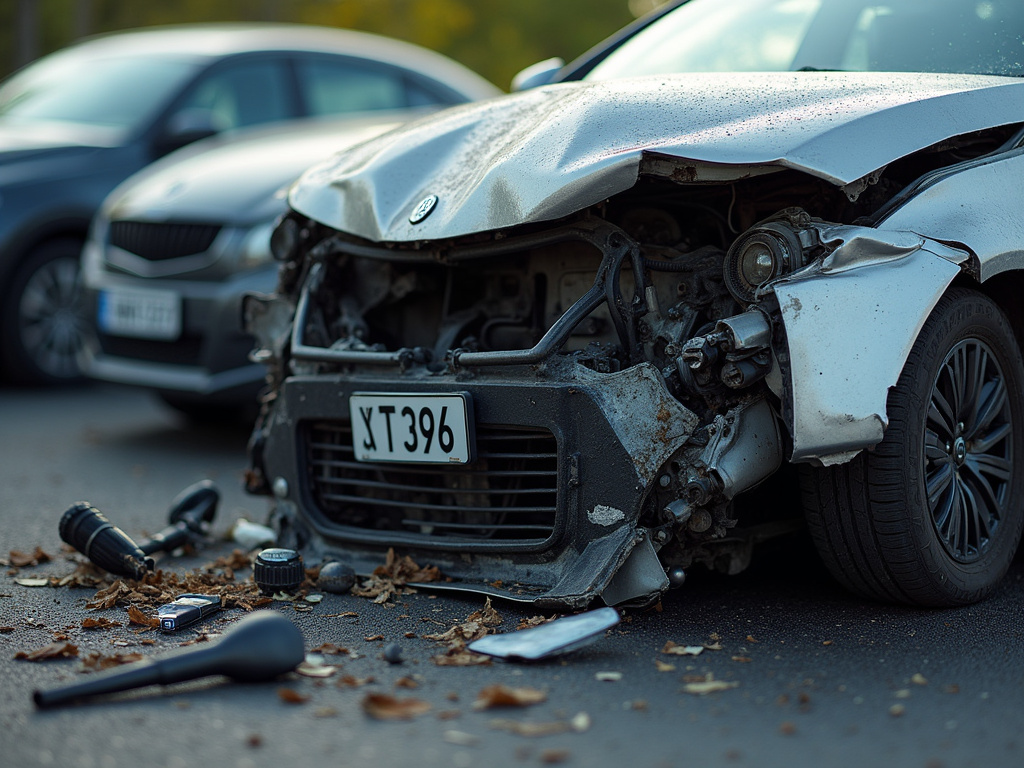 Car crash wreckage — los angeles car accident lawyer