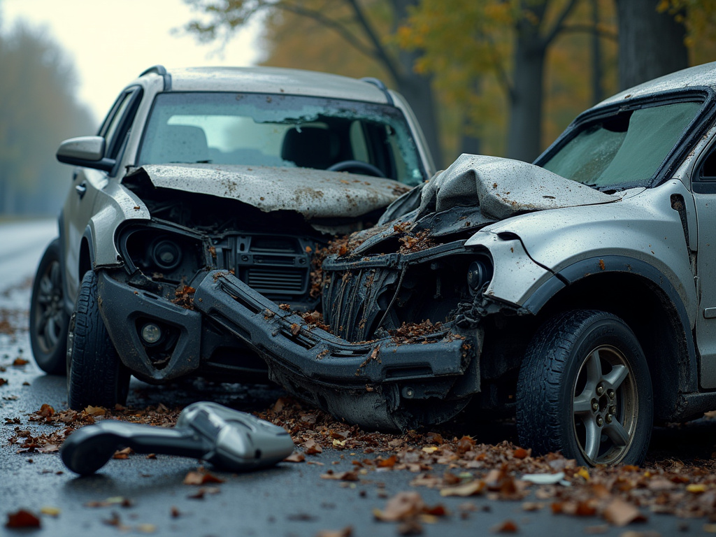 Car crash wreckage — los angeles car accident lawyer