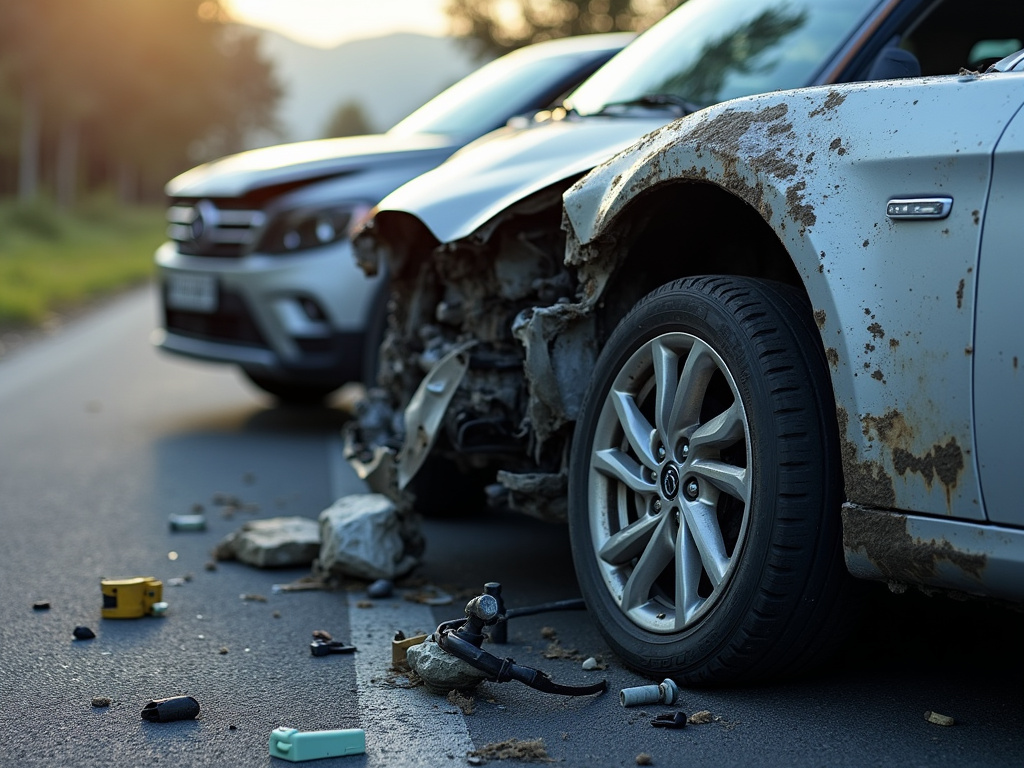Car crash wreckage — los angeles fatal car accident lawyer