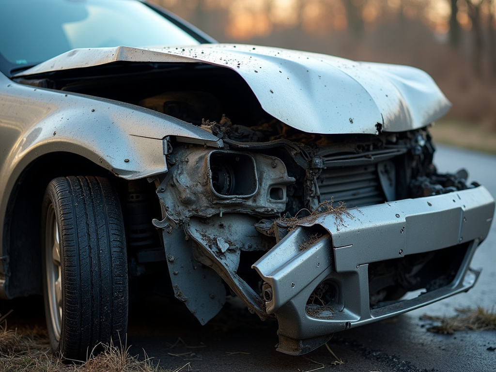 Car crash wreckage — los angeles fatal car accident lawyer