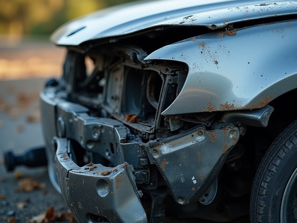 Car crash wreckage — los angeles fatal car accident lawyer