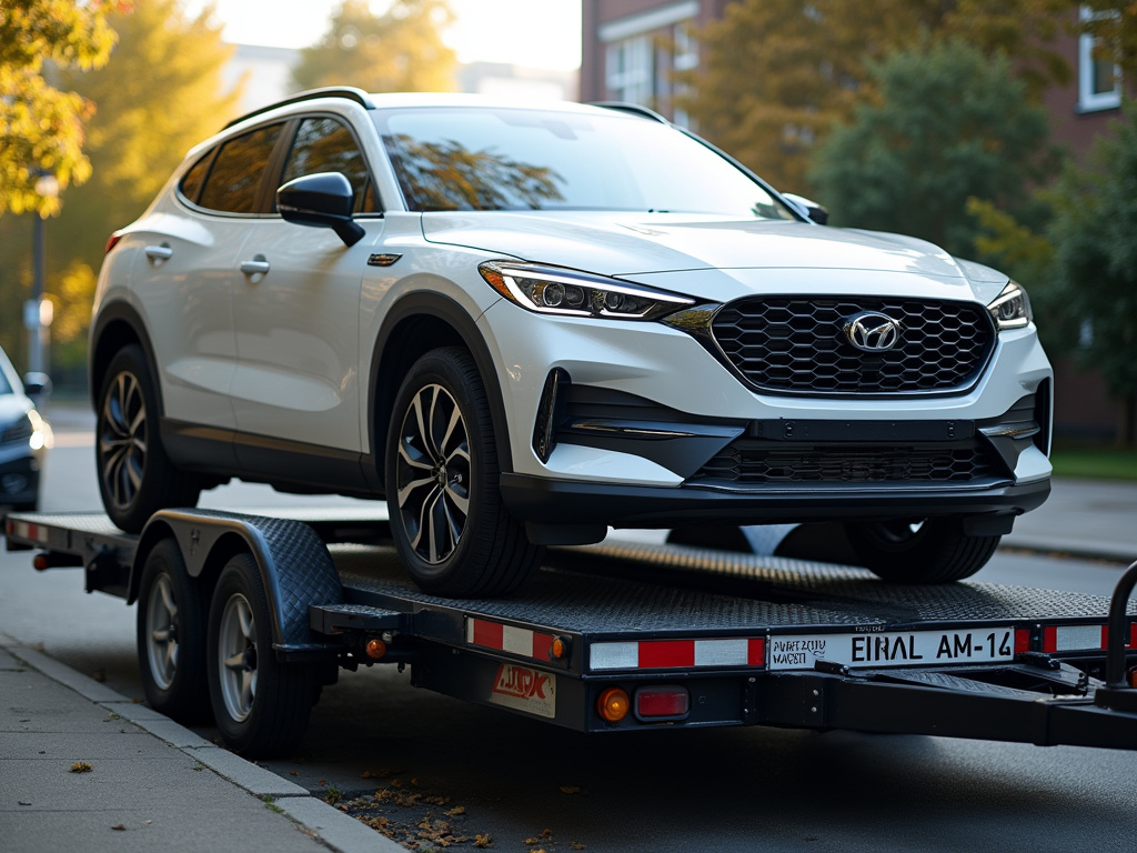 Car on trailer — car shipping Alabama