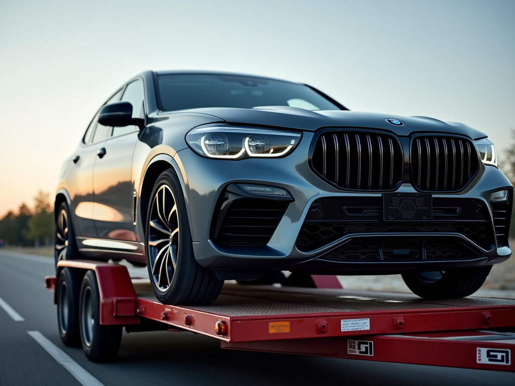 Car on trailer — car shipping Connecticut