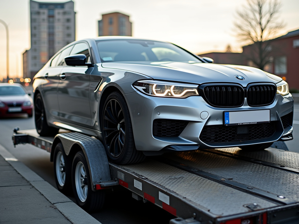Car on trailer — car shipping Illinois