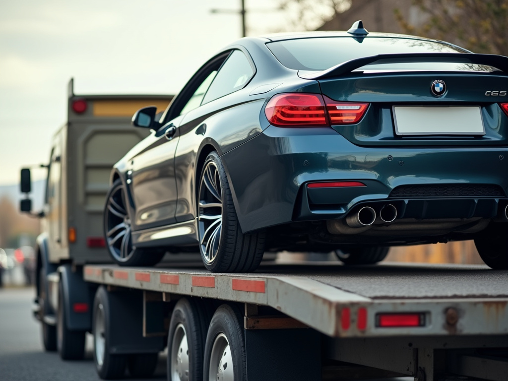 Car on trailer — car shipping Pennsylvania