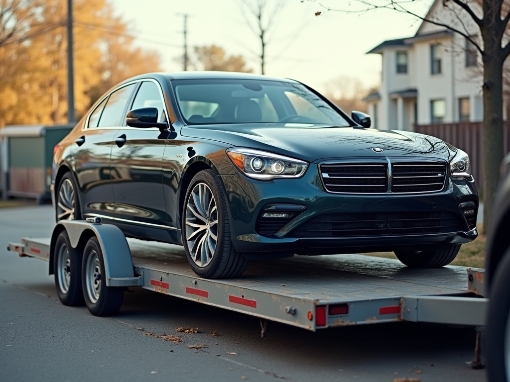 Car on trailer — car shipping South Carolina