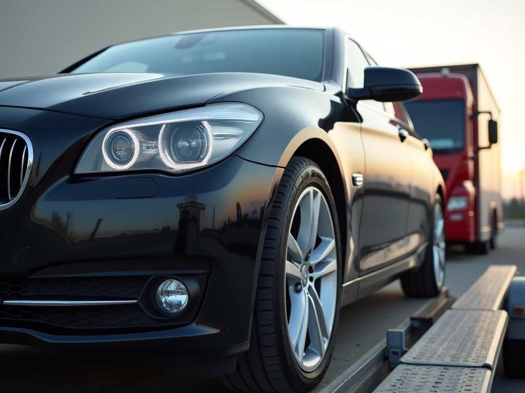 Car on trailer — car shipping Texas