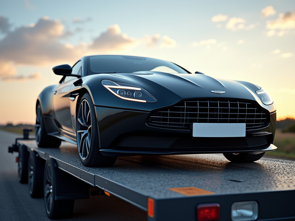 Car on trailer — cross country car shipping