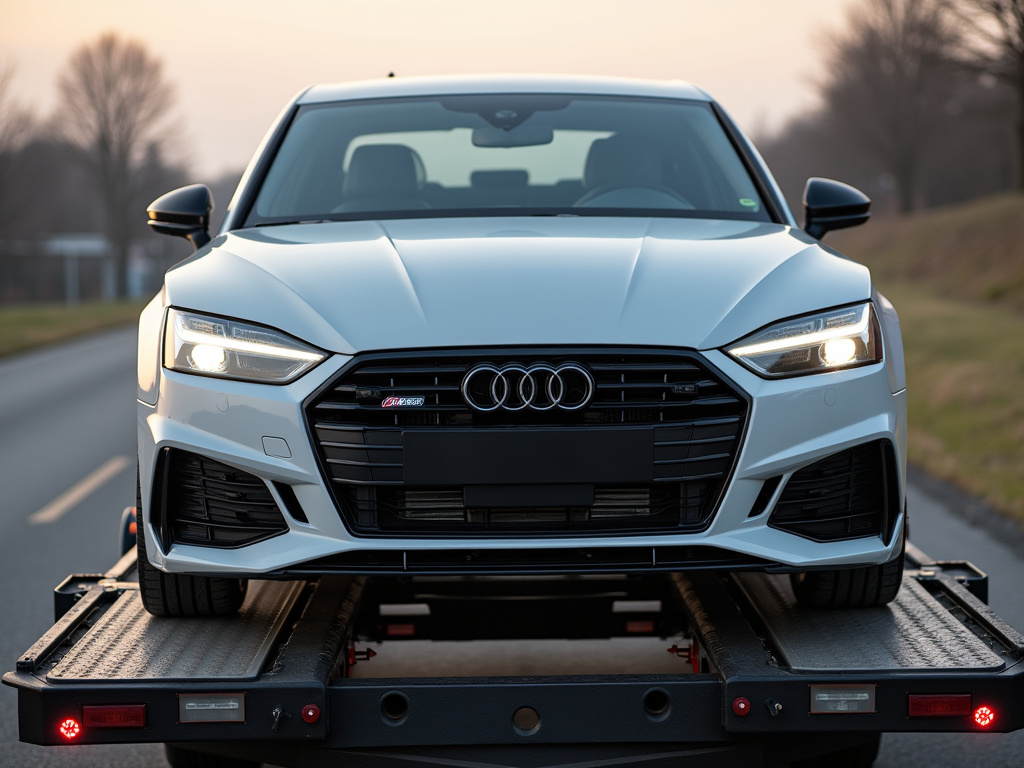 Car on trailer — cross country car shipping