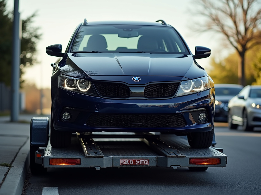 Car on trailer — cross country car shipping