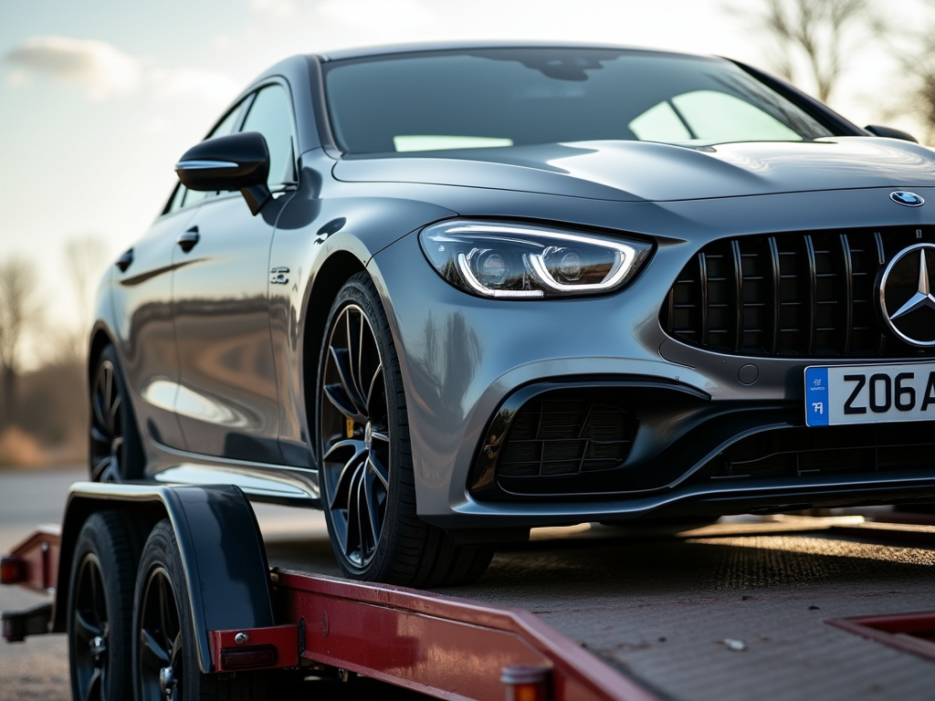 Car on trailer — cross country car shipping