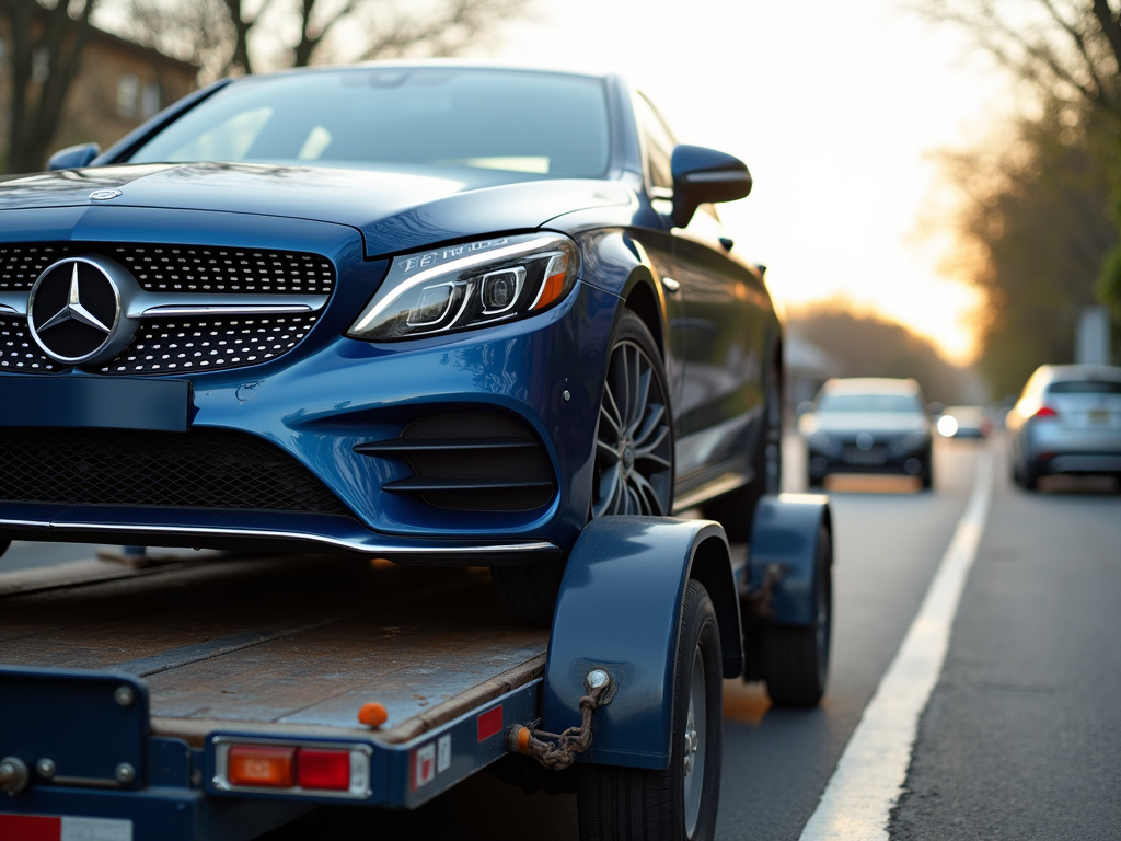 Car on trailer — cross country car shipping